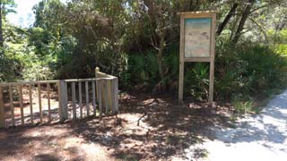Bike rack and entry sign